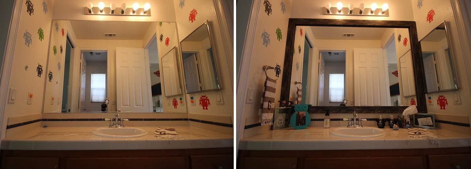 Neo Solano Mirror Frame in Black Gold