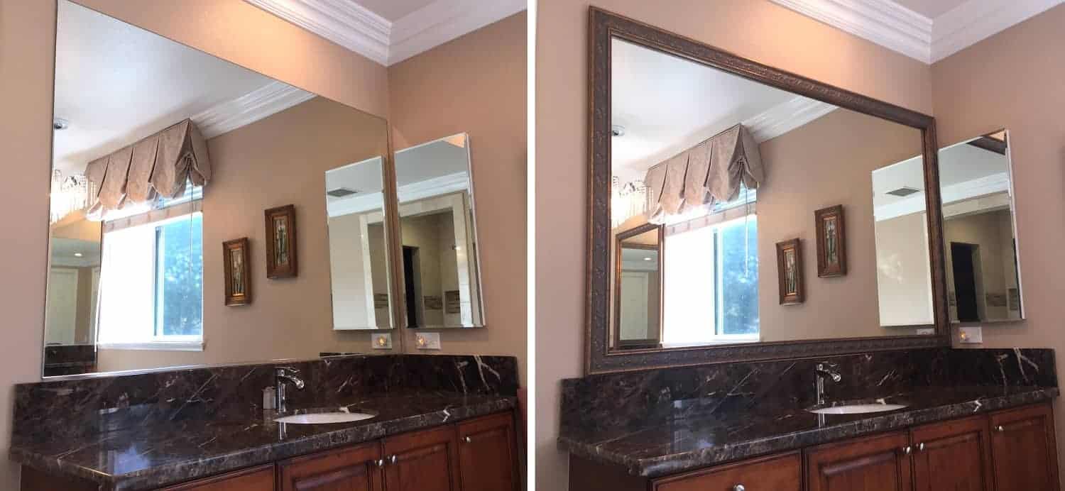 Trieste Mirror Frame in Westchester Gold