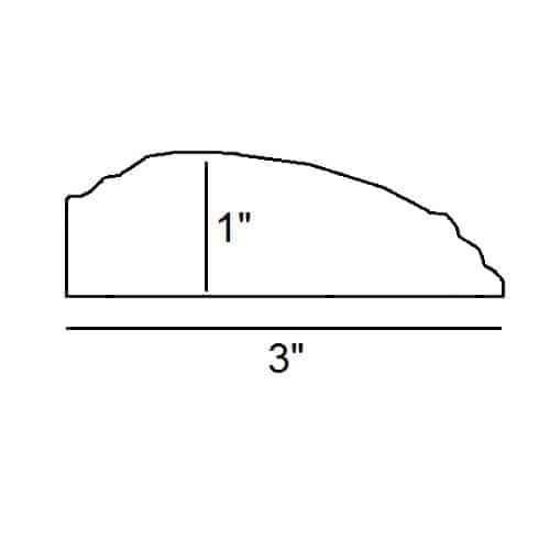 Distressed Walnut mirror frame profile