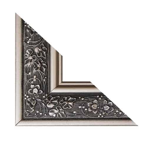 Verona Style Mirror Frame in Metallic Silver
