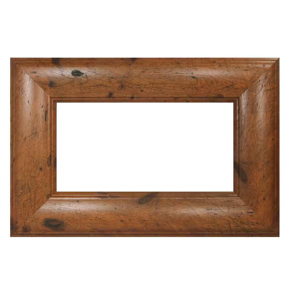distressed walnut mirror frame