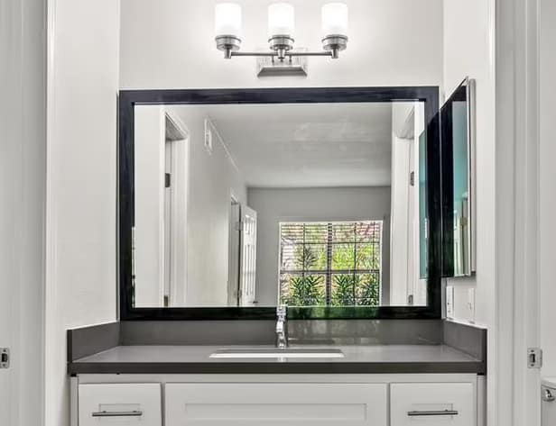 black smoke mirror frame